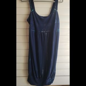 Torrid Blue Metallic Detail Bubble Mini Dress